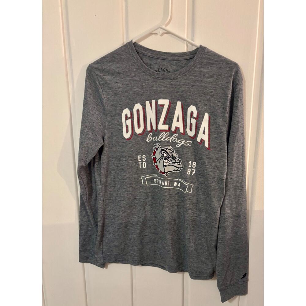 Gonzaga League Repreve Long Sleeve Grey t-shirt size small Mens